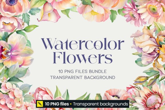 Download Watercolor Flowers PNG Clipart Wedding - Watercolor flowers png Collection