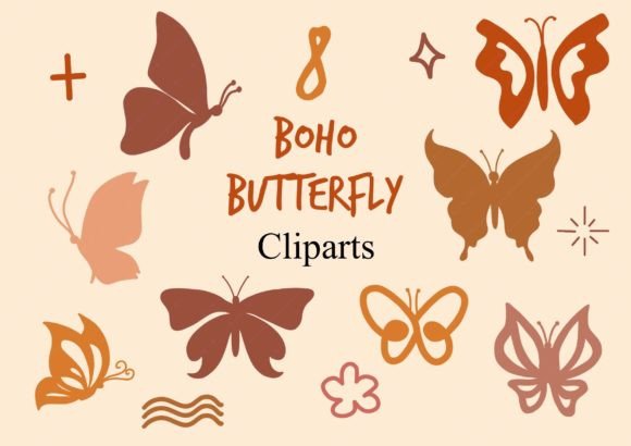 Download Boho Filled Butterfly Cliparts - Premium Resources
