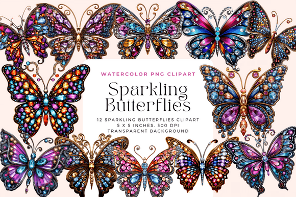 Download Sparkling Butterfly Cliparts - Butterfly cliparts Collection