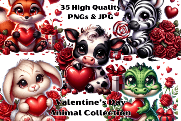 Download Valentine's Day Cute Animal Clipart - Premium Resources