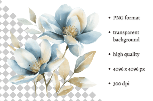 Download Watercolor Blue Spring Flowers Clipart - Spring flowers clipart Collection