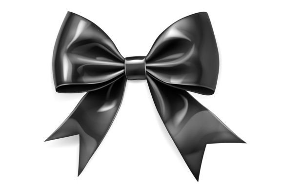 Download Beautiful Big Black Shiny Bow - Shiny Collection