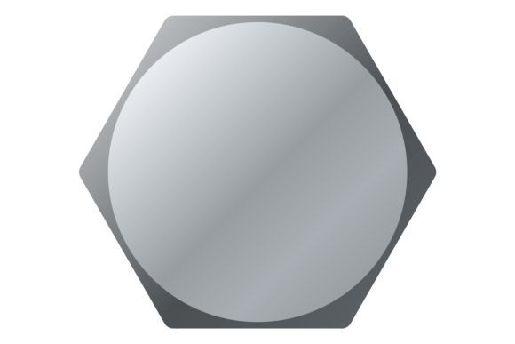 Download Silver Metal Screw Top. Shiny Hex Head - Shiny Collection