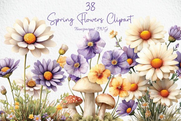 Download Spring Flowers Clipart PNG - Spring flowers clipart Collection