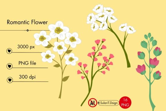 Download Romantic Flower Clipart ( 16 Png) - Romantic flower clipart Collection